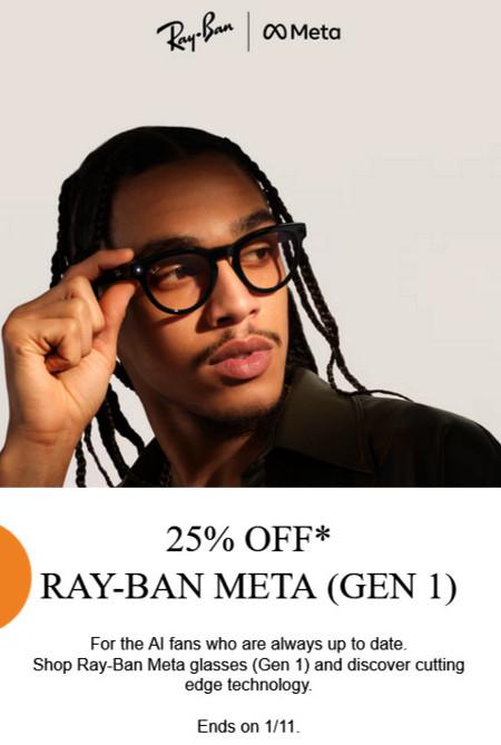 25% off Ray-Ban Meta (Gen 1)