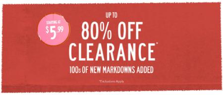 Up to 80% Off Clearance